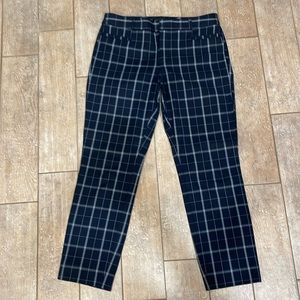 Banana Republic navy check Sloan pant